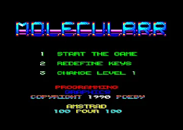 Molecularr (UK) (1990) [Amstrad Cent Pour Cent] screen shot title